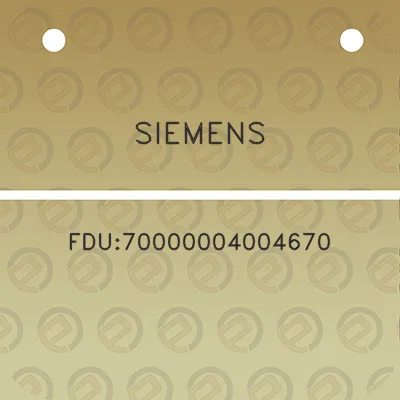 siemens-fdu70000004004670