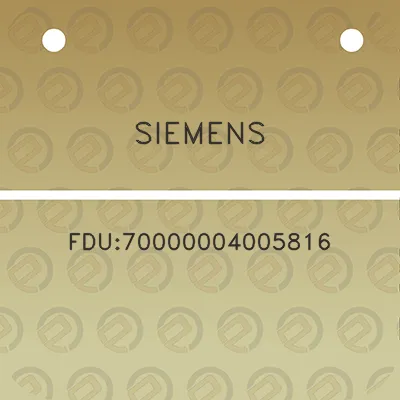 siemens-fdu70000004005816