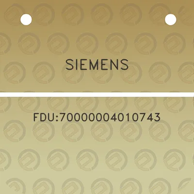 siemens-fdu70000004010743