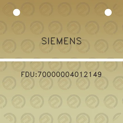 siemens-fdu70000004012149