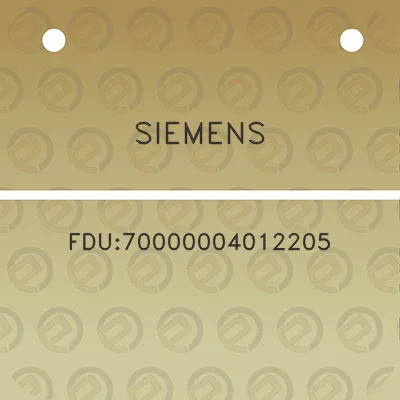 siemens-fdu70000004012205