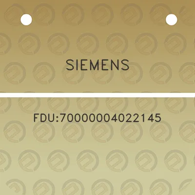 siemens-fdu70000004022145