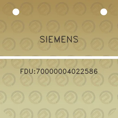 siemens-fdu70000004022586