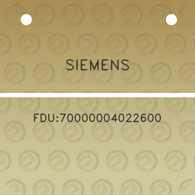 siemens-fdu70000004022600