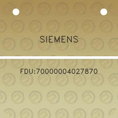 siemens-fdu70000004027870