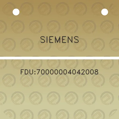 siemens-fdu70000004042008