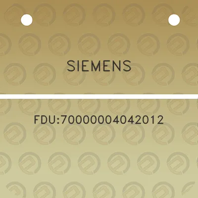 siemens-fdu70000004042012