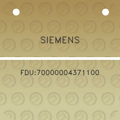 siemens-fdu70000004371100