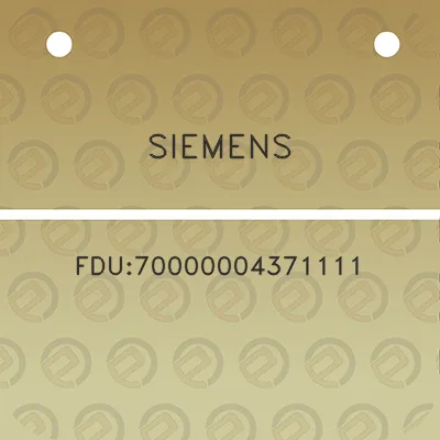 siemens-fdu70000004371111