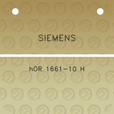 siemens-hor-1661-10-h