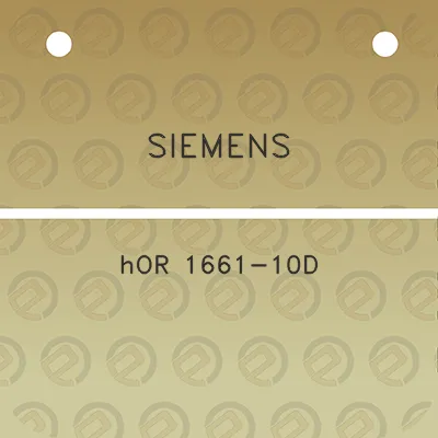 siemens-hor-1661-10d