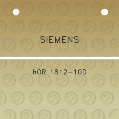 siemens-hor-1812-10d