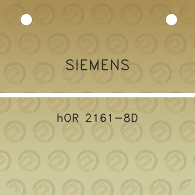 siemens-hor-2161-8d