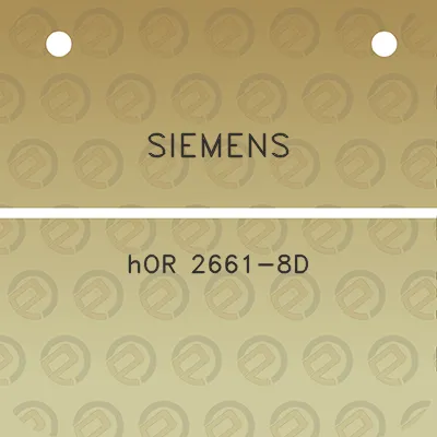 siemens-hor-2661-8d