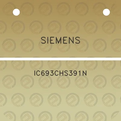 siemens-ic693chs391n