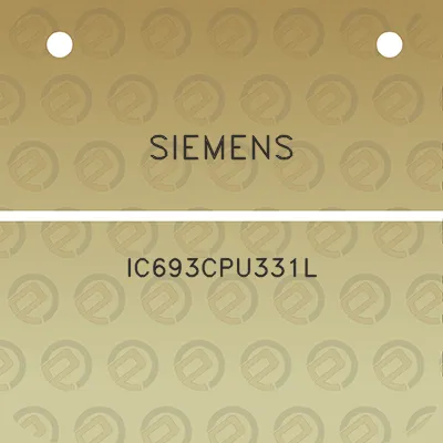 siemens-ic693cpu331l