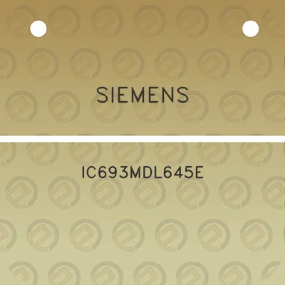 siemens-ic693mdl645e