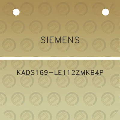 siemens-kads169-le112zmkb4p