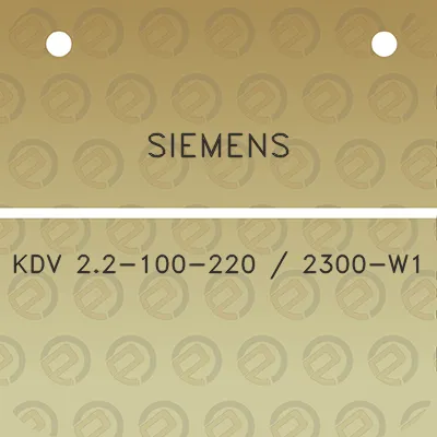 siemens-kdv-22-100-220-2300-w1