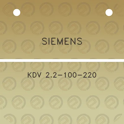 siemens-kdv-22-100-220