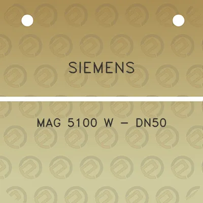 siemens-mag-5100-w-dn50