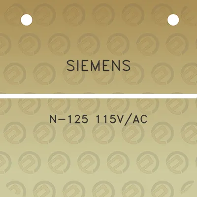 siemens-n-125-115vac