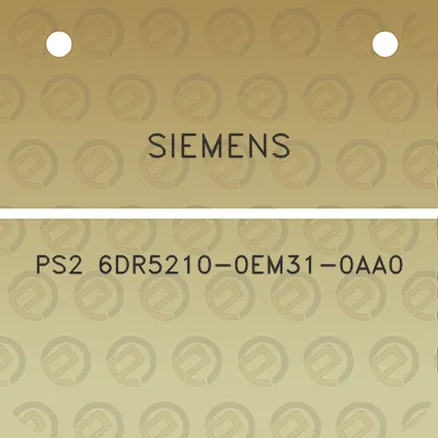 siemens-ps2-6dr5210-0em31-0aa0