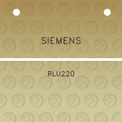 siemens-rlu220