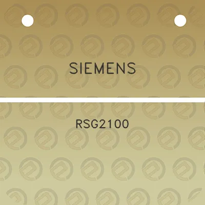 siemens-rsg2100