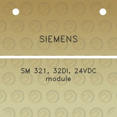 siemens-sm-321-32di-24vdc-module