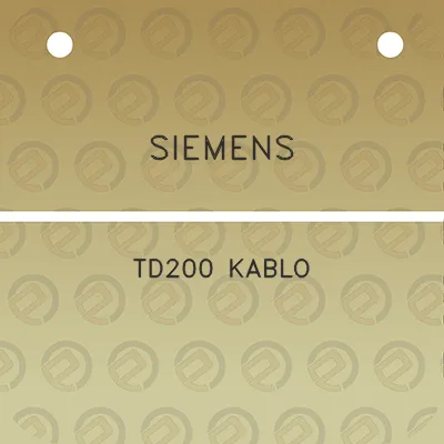 siemens-td200-kablo