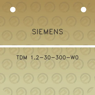 siemens-tdm-12-30-300-w0