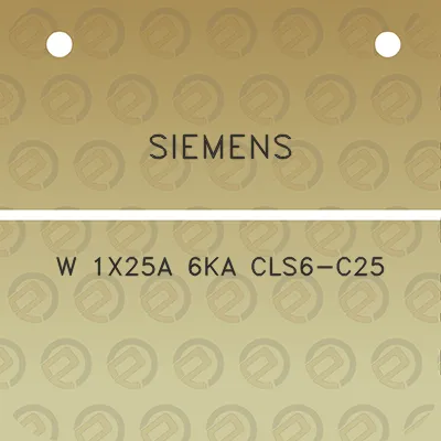 siemens-w-1x25a-6ka-cls6-c25