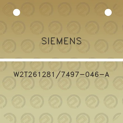 siemens-w2t261281-7497-046-a