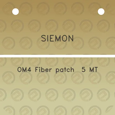 siemon-om4-fiber-patch-5-mt