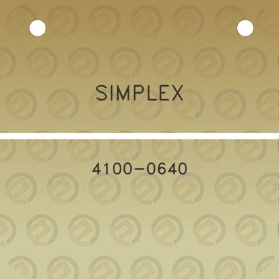 simplex-4100-0640