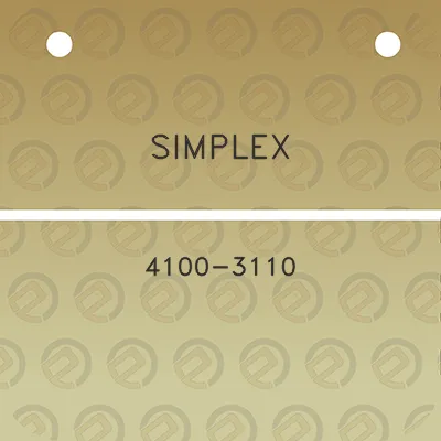 simplex-4100-3110