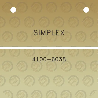 simplex-4100-6038