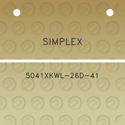 simplex-5041xkwl-26d-41