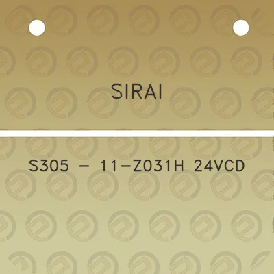 sirai-s305-11-z031h-24vcd