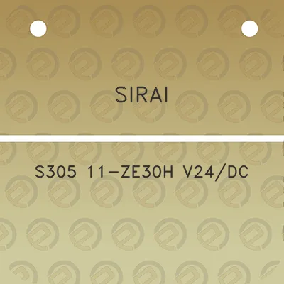 sirai-s305-11-ze30h-v24dc