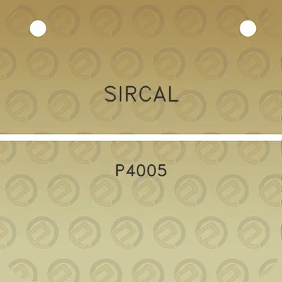 sircal-p4005