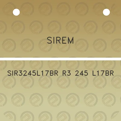 sirem-sir3245l17br-r3-245-l17br