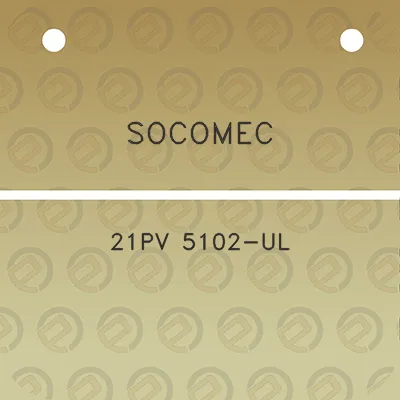 socomec-21pv-5102-ul