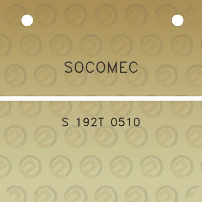 socomec-s-192t-0510