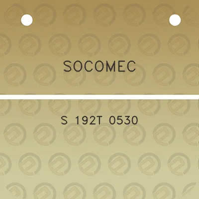 socomec-s-192t-0530