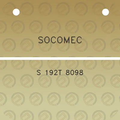 socomec-s-192t-8098