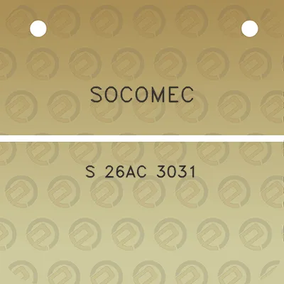 socomec-s-26ac-3031