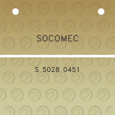 socomec-s-5028-0451