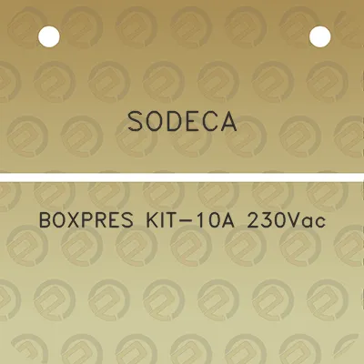 sodeca-boxpres-kit-10a-230vac